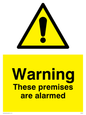 WU601: warning these premises are alarmed