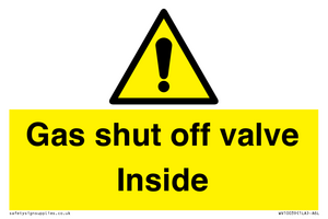 WV10039: Gas shut off valve Inside