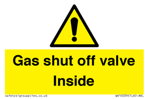 WV10039: Gas shut off valve Inside