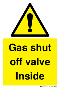 WV10039: Gas shut off valve Inside