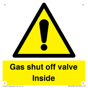 WV10039: Gas shut off valve Inside
