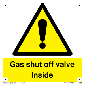 WV10039: Gas shut off valve Inside