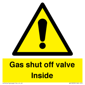 WV10039: Gas shut off valve Inside