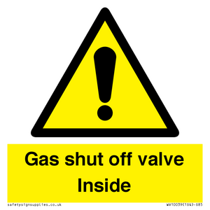 WV10039: Gas shut off valve Inside