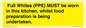 WV10254:  Full Whites (PPE) MUST be worn in this kitchen, whilst food preparation is being undertaken.