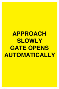 WV10266: APPROACH SLOWLY GATE OPENS AUTOMATICALLY