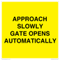 WV10266: APPROACH SLOWLY GATE OPENS AUTOMATICALLY