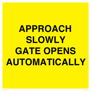 WV10266: APPROACH SLOWLY GATE OPENS AUTOMATICALLY