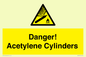 WV10313: Danger! Acetylene Cylinders