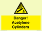 WV10313: Danger! Acetylene Cylinders