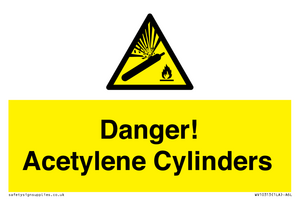 WV10313: Danger! Acetylene Cylinders