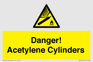 WV10313: Danger! Acetylene Cylinders