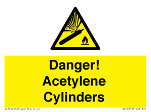 WV10313: Danger! Acetylene Cylinders