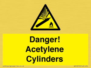 WV10313: Danger! Acetylene Cylinders