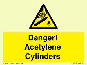 WV10313: Danger! Acetylene Cylinders