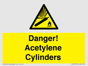 WV10313: Danger! Acetylene Cylinders