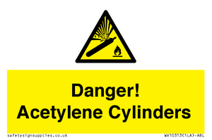 WV10313: Danger! Acetylene Cylinders