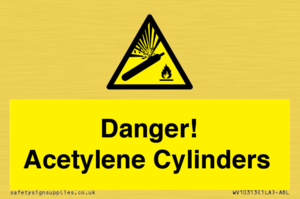 WV10313: Danger! Acetylene Cylinders