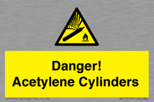 WV10313: Danger! Acetylene Cylinders