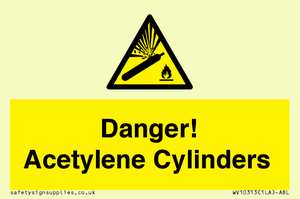 WV10313: Danger! Acetylene Cylinders