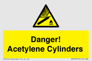 WV10313: Danger! Acetylene Cylinders