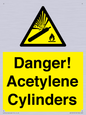 WV10313: Danger! Acetylene Cylinders