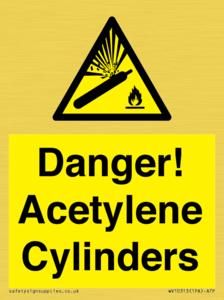 WV10313: Danger! Acetylene Cylinders