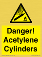 WV10313: Danger! Acetylene Cylinders