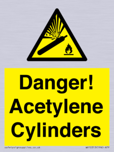 WV10313: Danger! Acetylene Cylinders