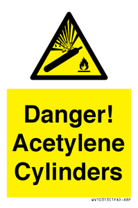 WV10313: Danger! Acetylene Cylinders