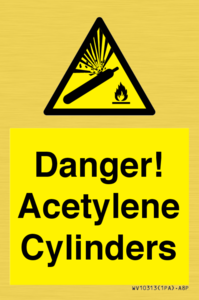 WV10313: Danger! Acetylene Cylinders