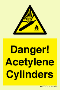 WV10313: Danger! Acetylene Cylinders