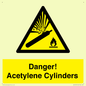 WV10313: Danger! Acetylene Cylinders