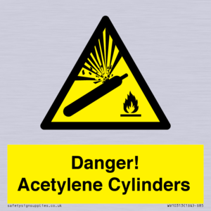 WV10313: Danger! Acetylene Cylinders