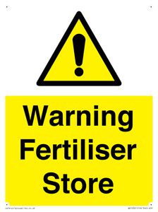 WV10321: Warning Fertiliser Store