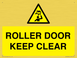 WV10330: ROLLER DOOR KEEP CLEAR