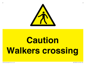 WV10353: Caution walkers crossing