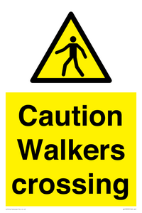 WV10353: Caution walkers crossing