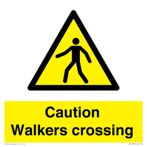 WV10353: Caution walkers crossing