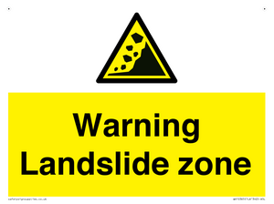 WV10365: Warning Landslide zone