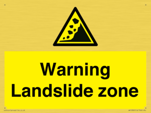 WV10365: Warning Landslide zone