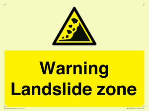 WV10365: Warning Landslide zone