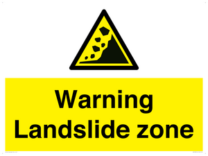 WV10365: Warning Landslide zone