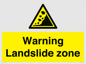 WV10365: Warning Landslide zone