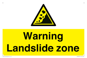 WV10365: Warning Landslide zone