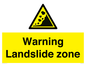 WV10365: Warning Landslide zone