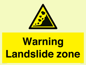 WV10365: Warning Landslide zone