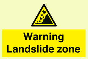 WV10365: Warning Landslide zone