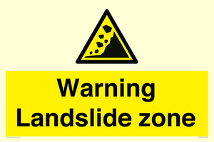 WV10365: Warning Landslide zone