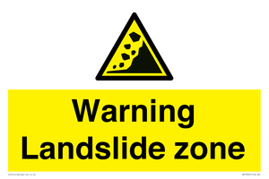 WV10365: Warning Landslide zone